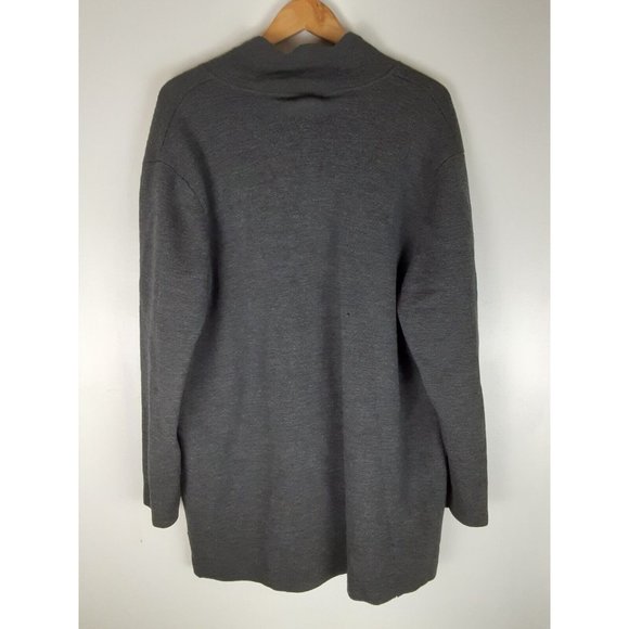 Lauren Ralph Lauren Women's Gray Merino Wool Crest Cardigan  Sweater Blazer XL - Picture 6 of 16